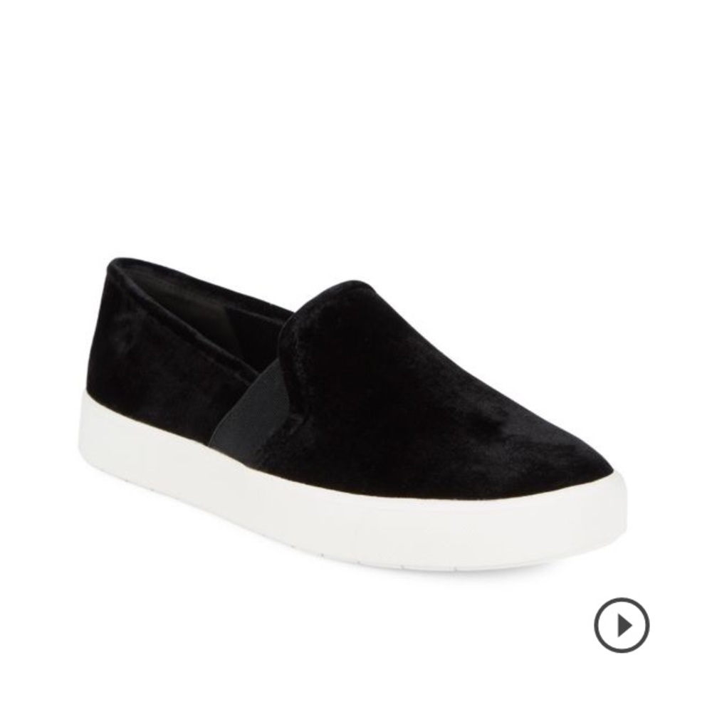 Vince Blair 12 Velvet Slip on Sneaker- Black